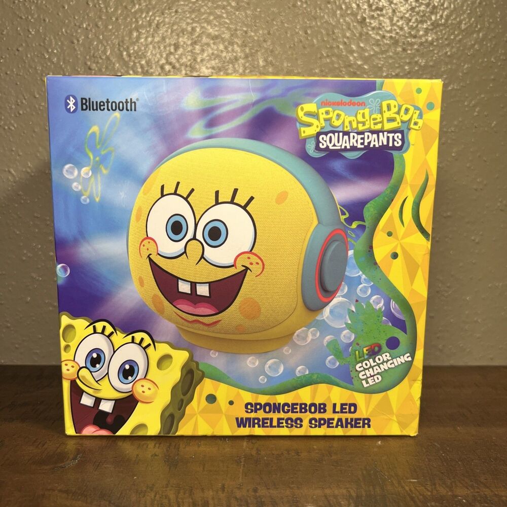 Nickelodeon Spongebob Squarepants LED Wireless Speaker Bluetooth New Sealed